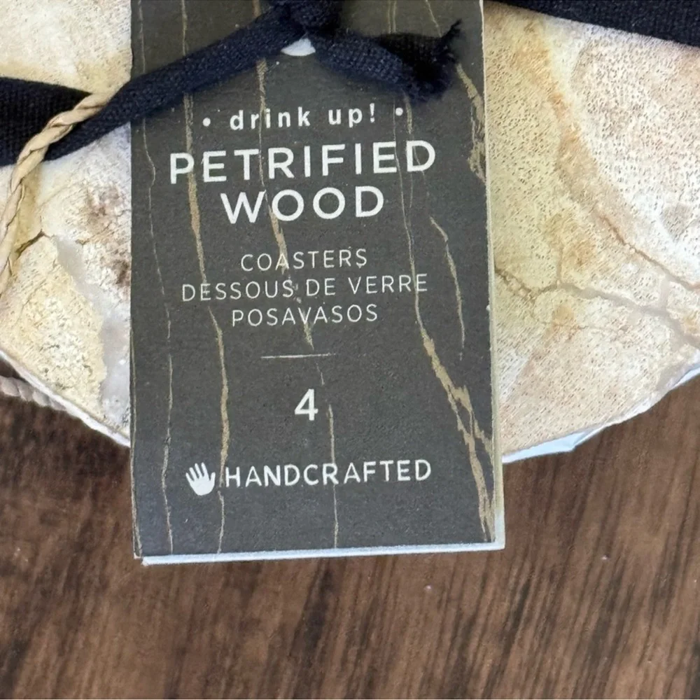West Elm Petrified coasters set of 4